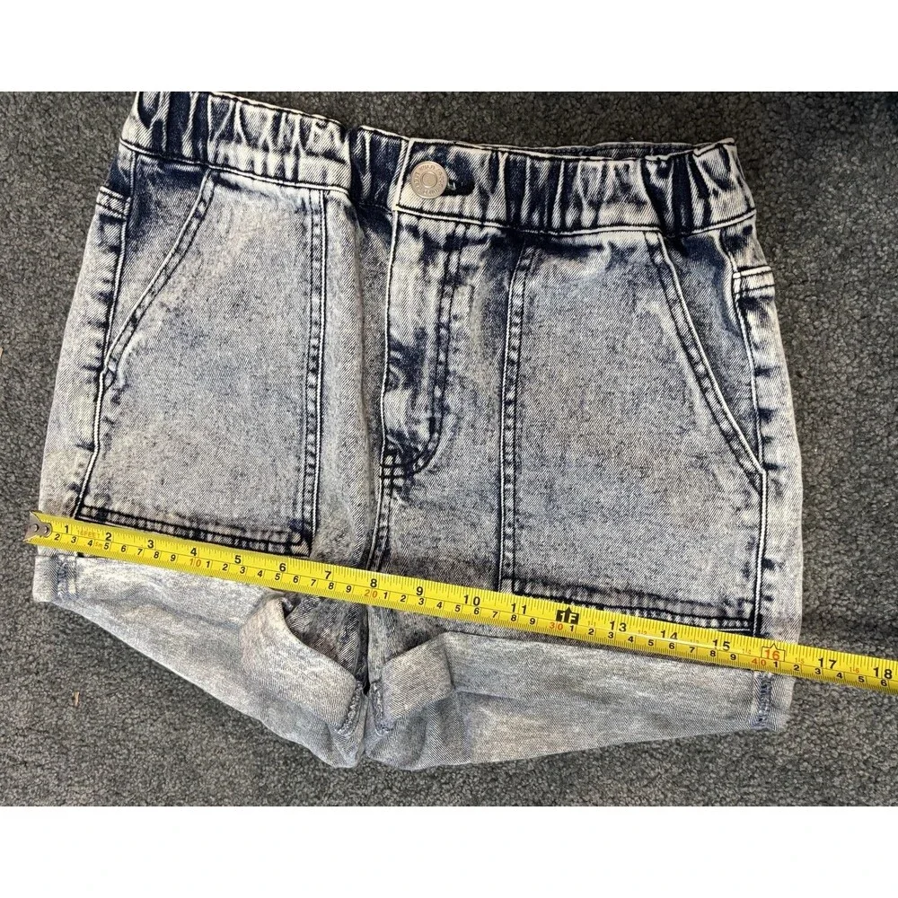Wild Fable Acid Wash Denim Shorts Size XS - Elastic Waistband Large Pockets